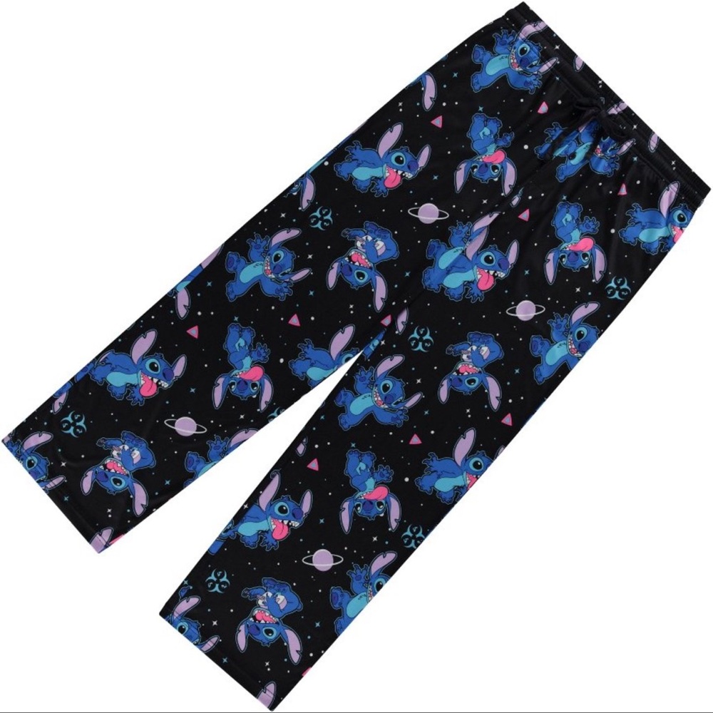 Adults Disney Pajamas with Stitch Print Pants XL - Picture 5 of 7